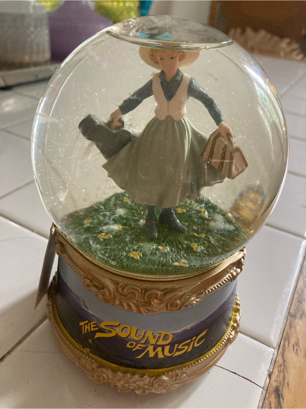 The Sound of Music Branded Snow Globe - White & Gold Accents - Picture 3 of 13